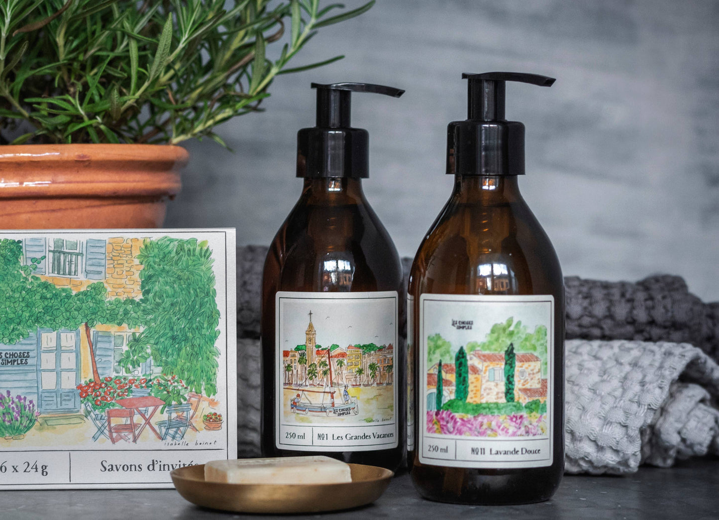 Hand- och kroppstvål « Lavender Fields » (250 ml, glasflaska)