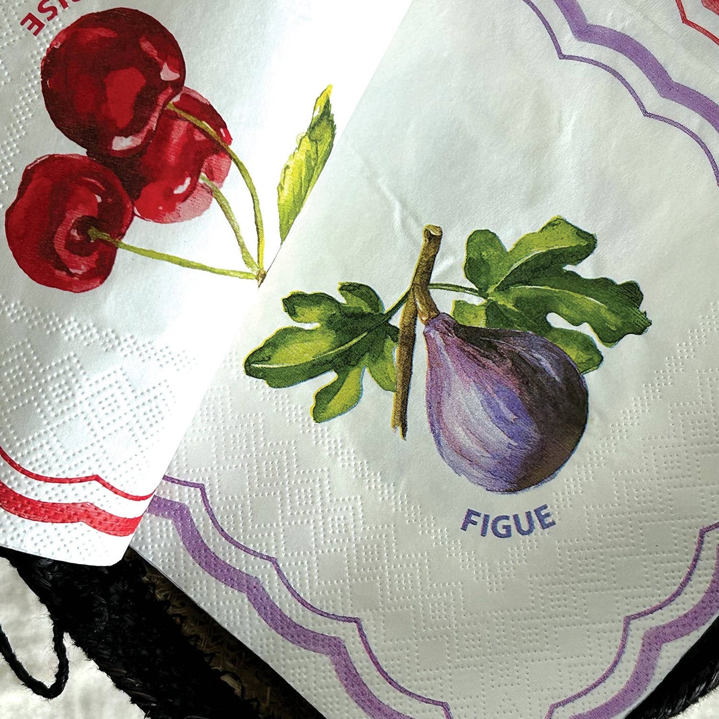 Serviettes en Papier «Figue et Cerise»
