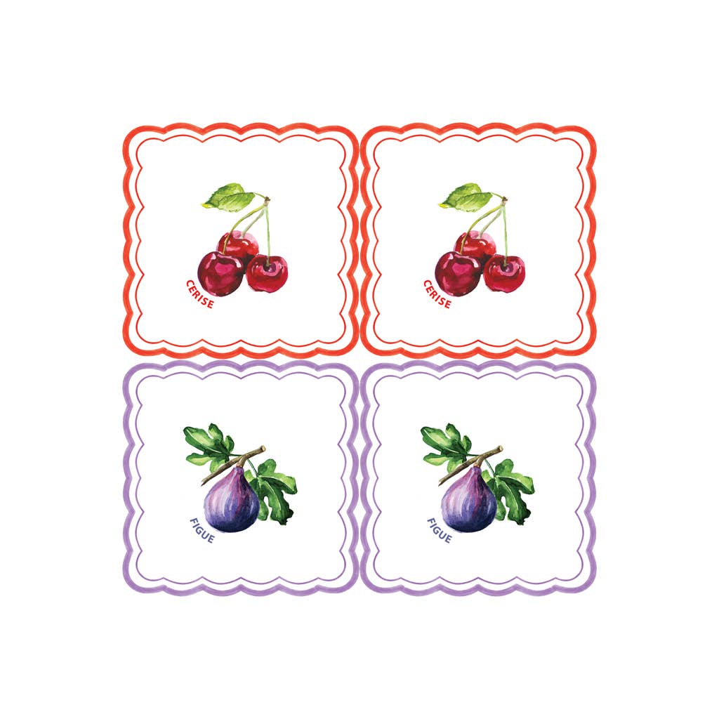 Pappersservetter cerise fikon x20