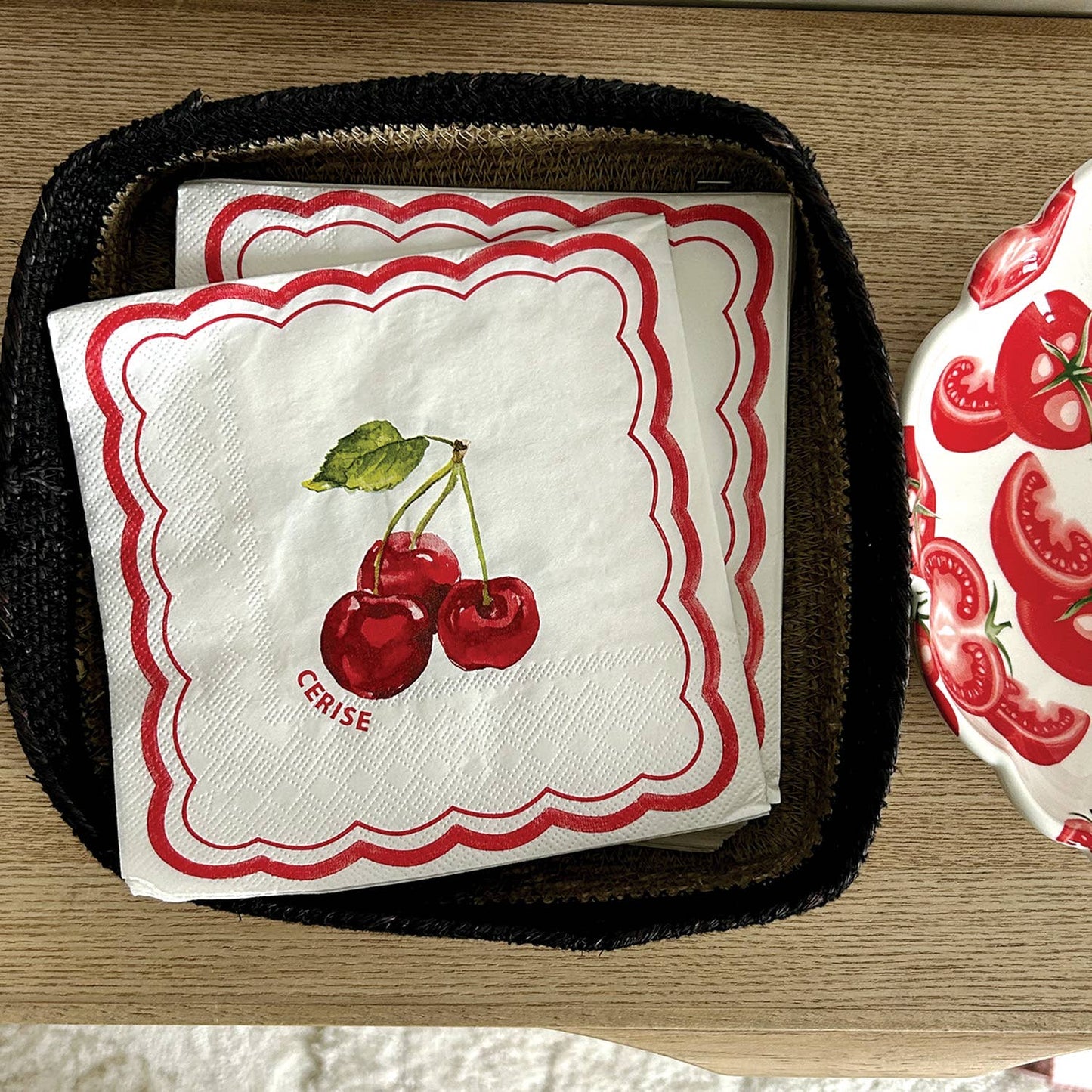 Pappersservetter cerise fikon x20