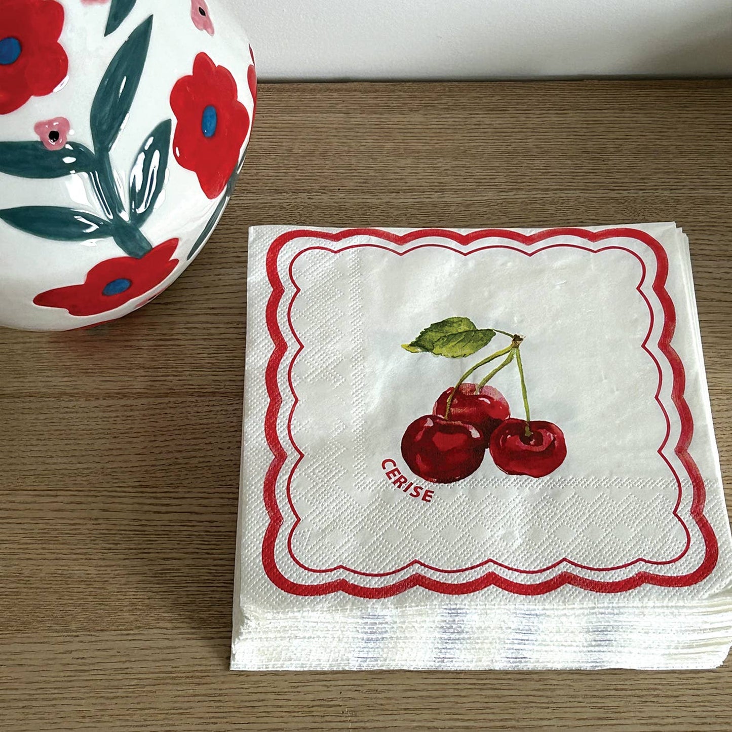 Pappersservetter cerise fikon x20