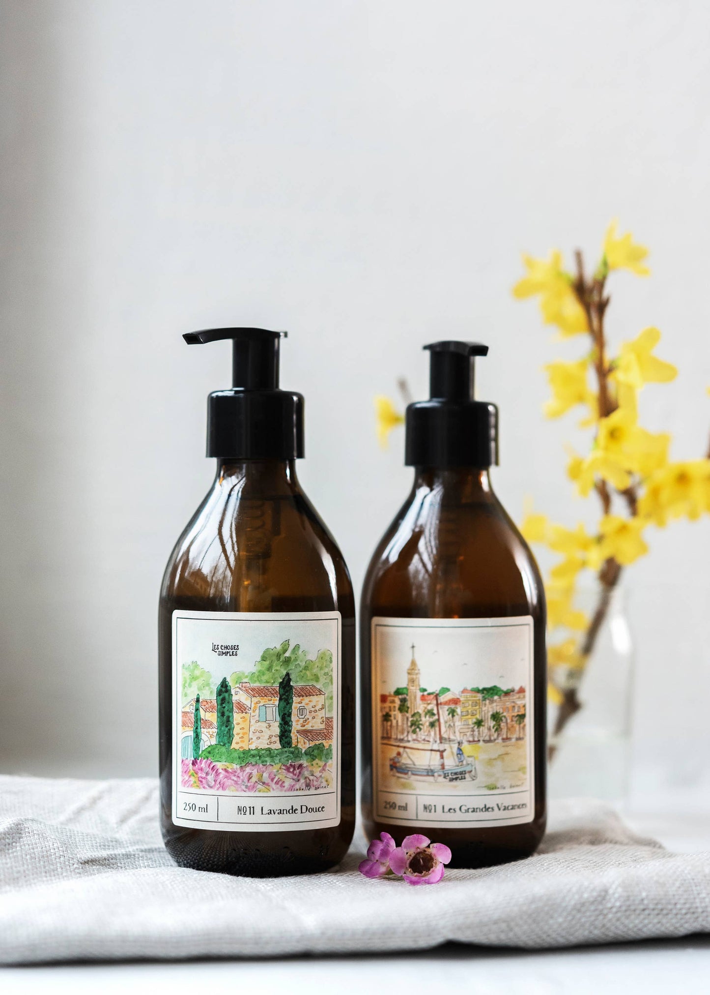 Hand- och kroppstvål « Lavender Fields » (250 ml, glasflaska)