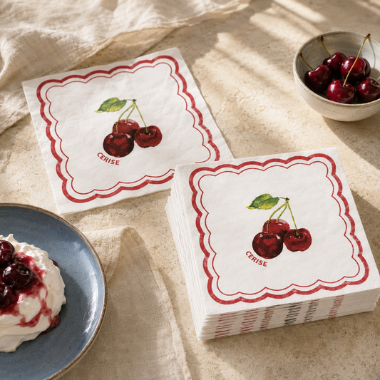 Serviettes en Papier «Figue et Cerise»